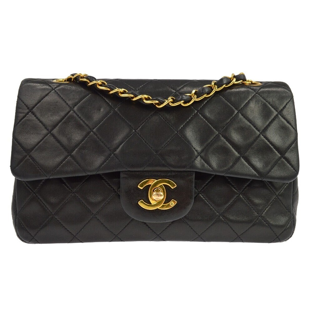 Chanel Vintage Classic Double Flap Quilted Lambskin Small